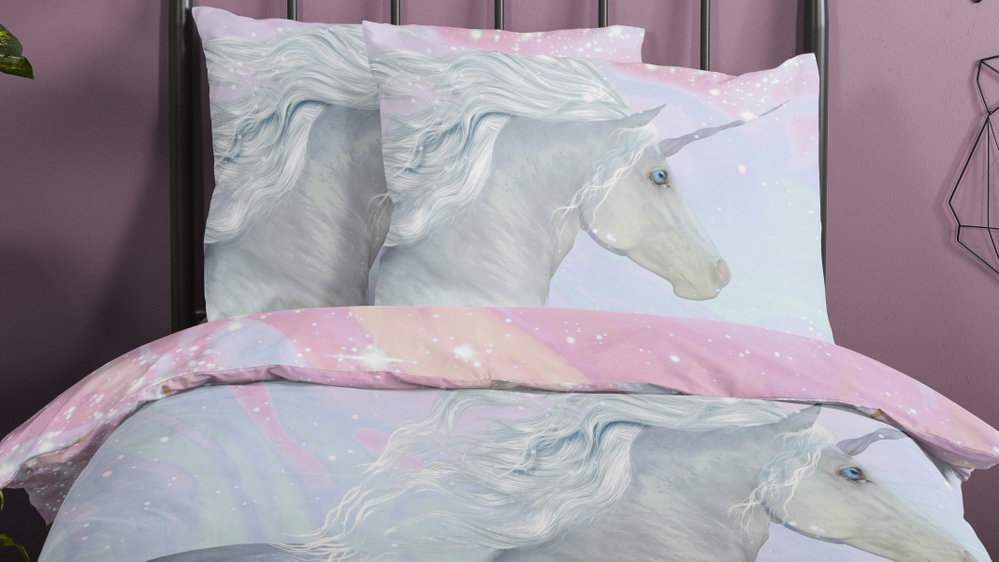 Dekbedovertrek Kids Good Morning Unicorn - Multi close up